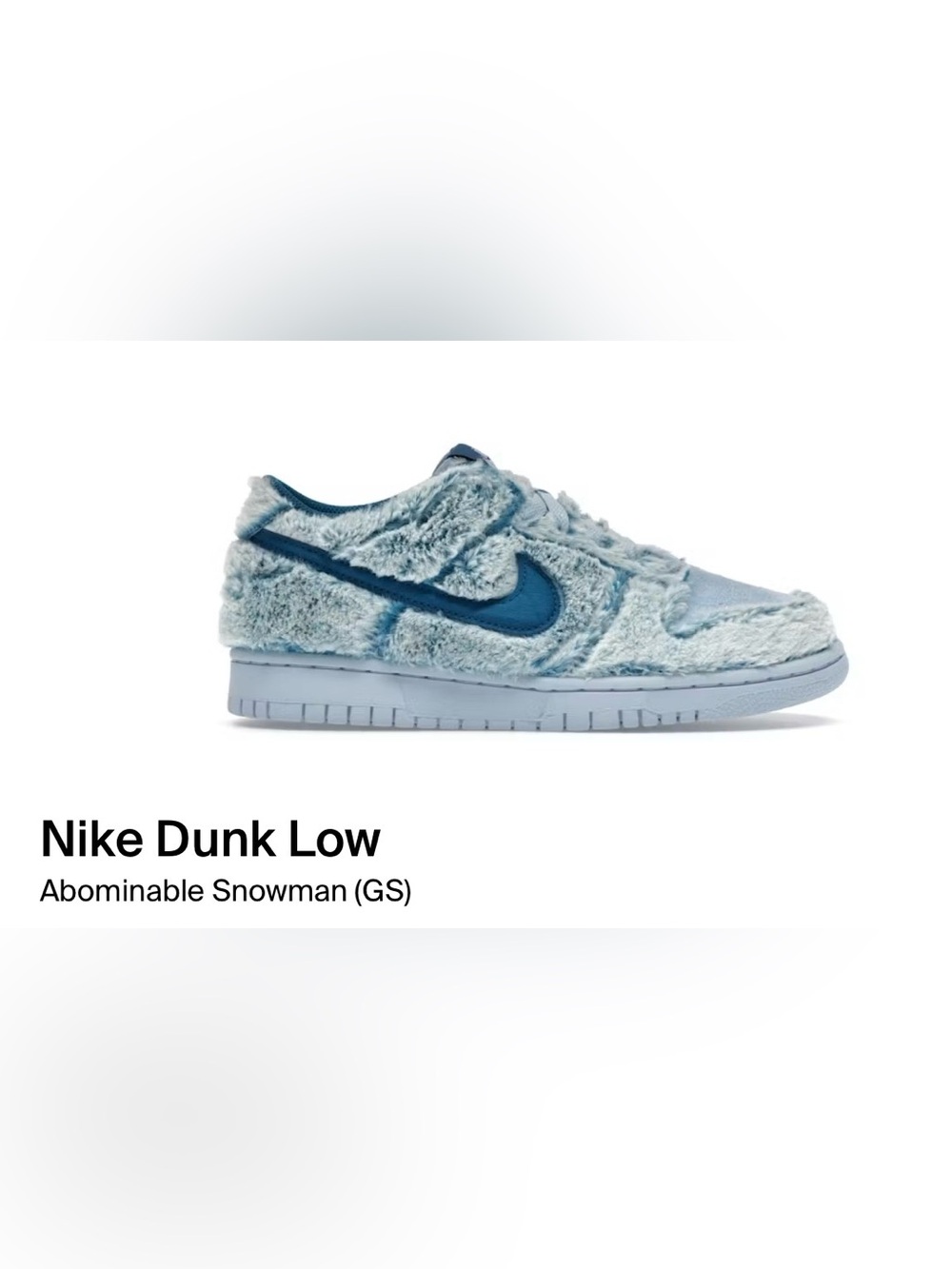 Nike Dunk “ Abominable Snowman”
